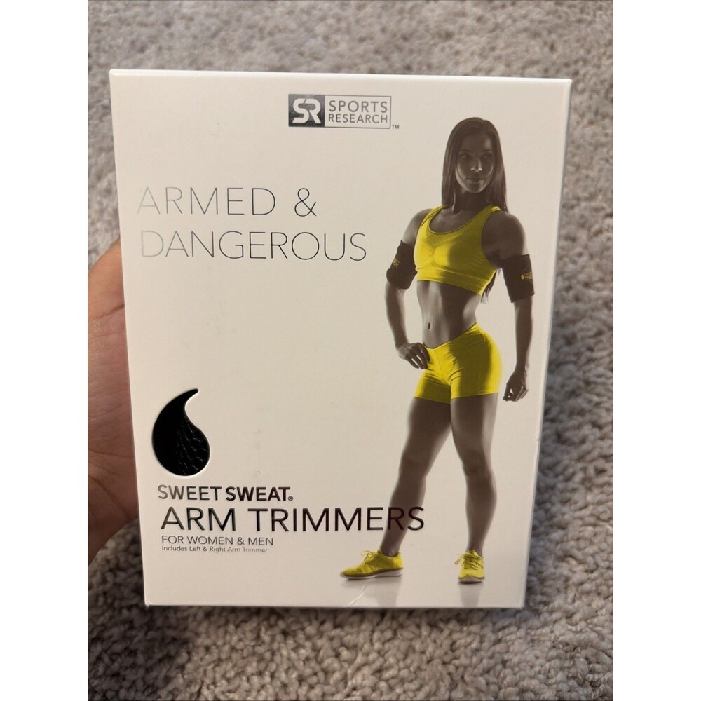 Sports Research Sweet Sweat Arm Trimmers For Men & Women Size Medium Black&yello